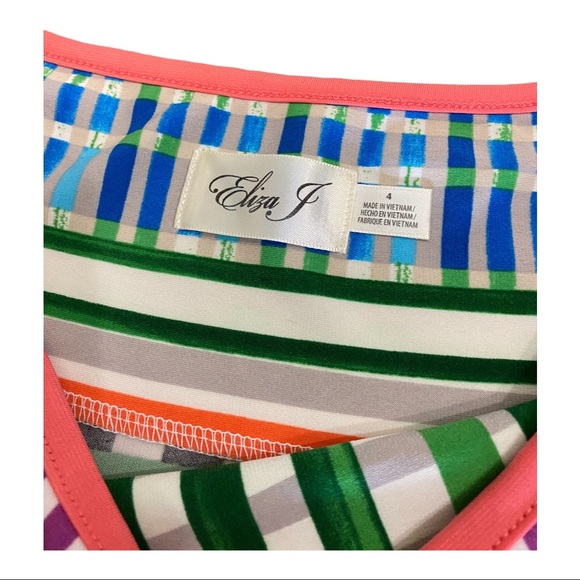 Eliza J Colorful Geometric Print DRESS Women’s 4 - Picture 8 of 8